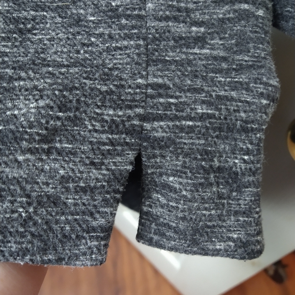 LOFT dark grey white heather designed straight dress. Size L - Picture 8 of 10